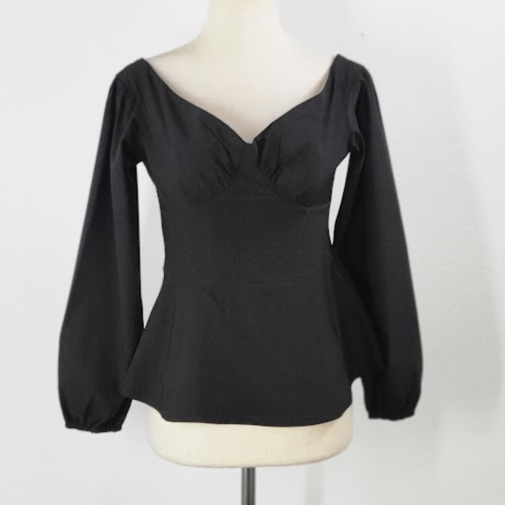 TOPSHOP bengaline off-the-shoulder top Sz 6 NEW - Picture 1 of 9